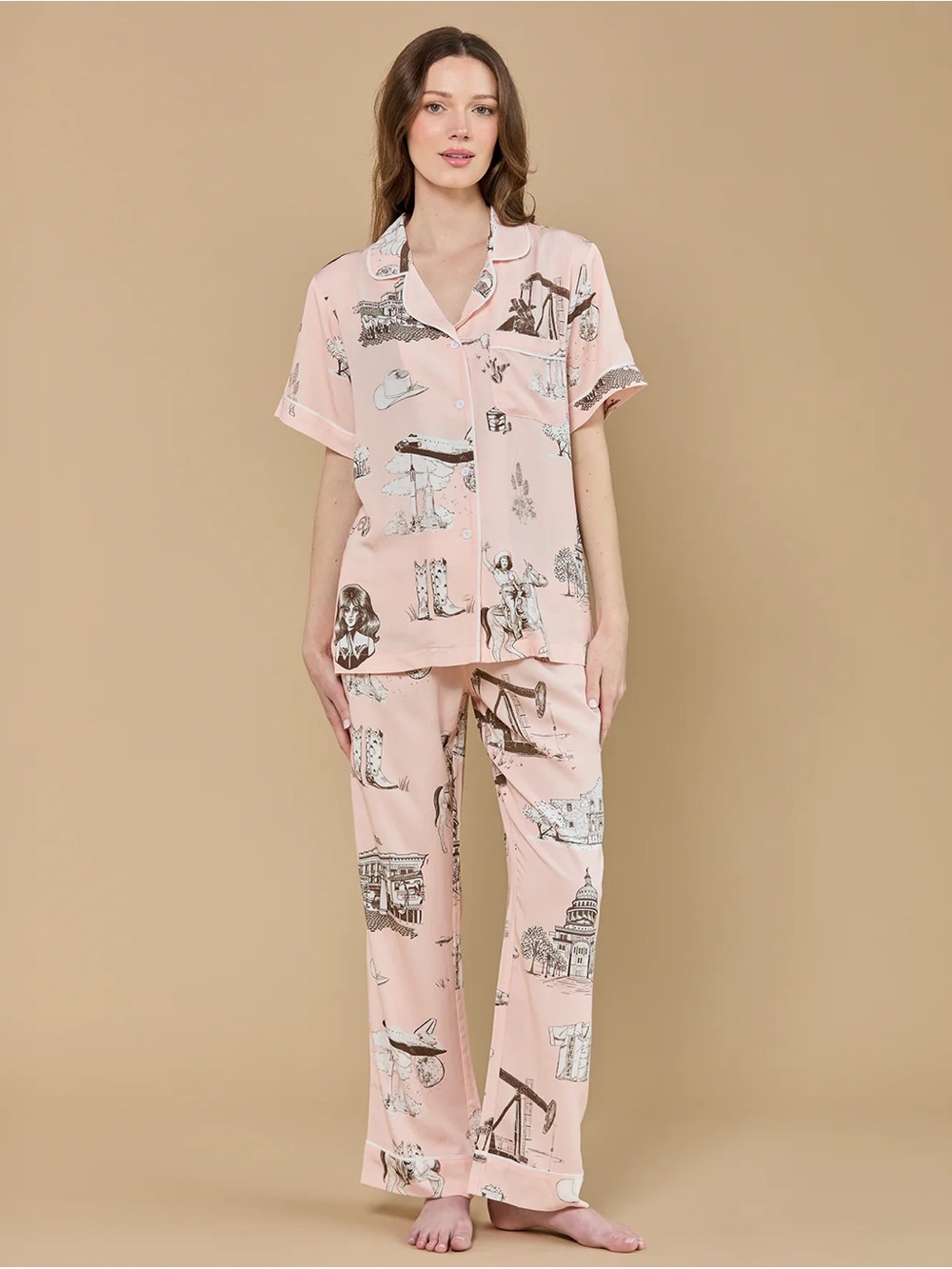 Katie kime NWT size large- TEXAS TOILE PAJAMA PANTS SET
